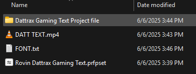 Dattrax Gaming Text Preset (Text + Font + Style + Animation+ Pj File ) V2